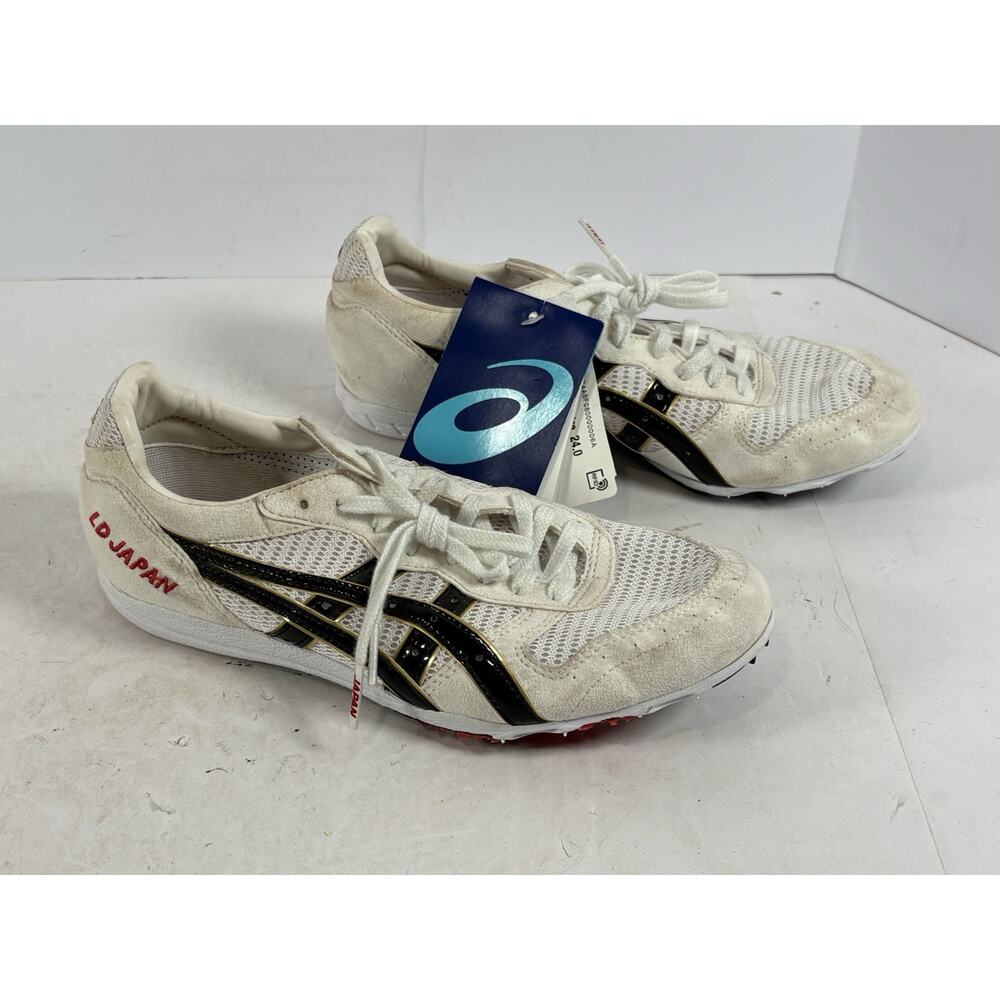 ASICS LD Japan Track Spikes Running Shoes White Gold TTP503 Mens 6